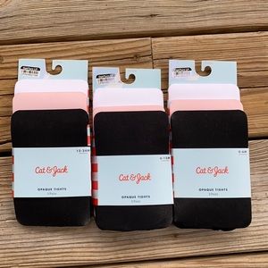 Cat & Jack Opaque Tights LOT